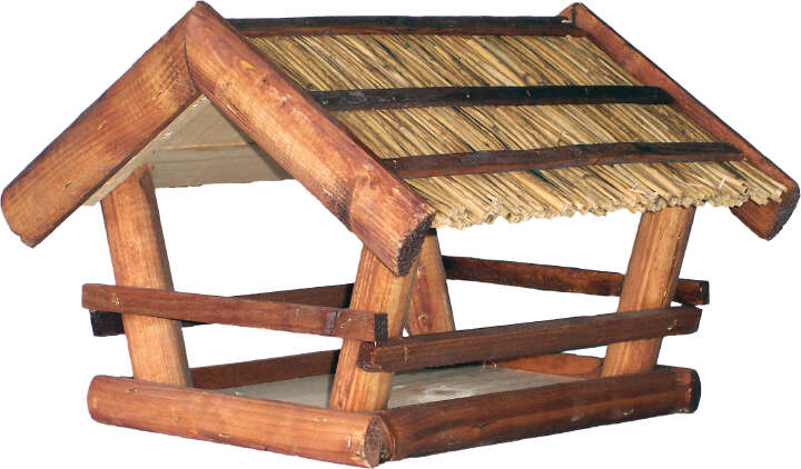 Kleiber Vogelhaus mit Rohrdach